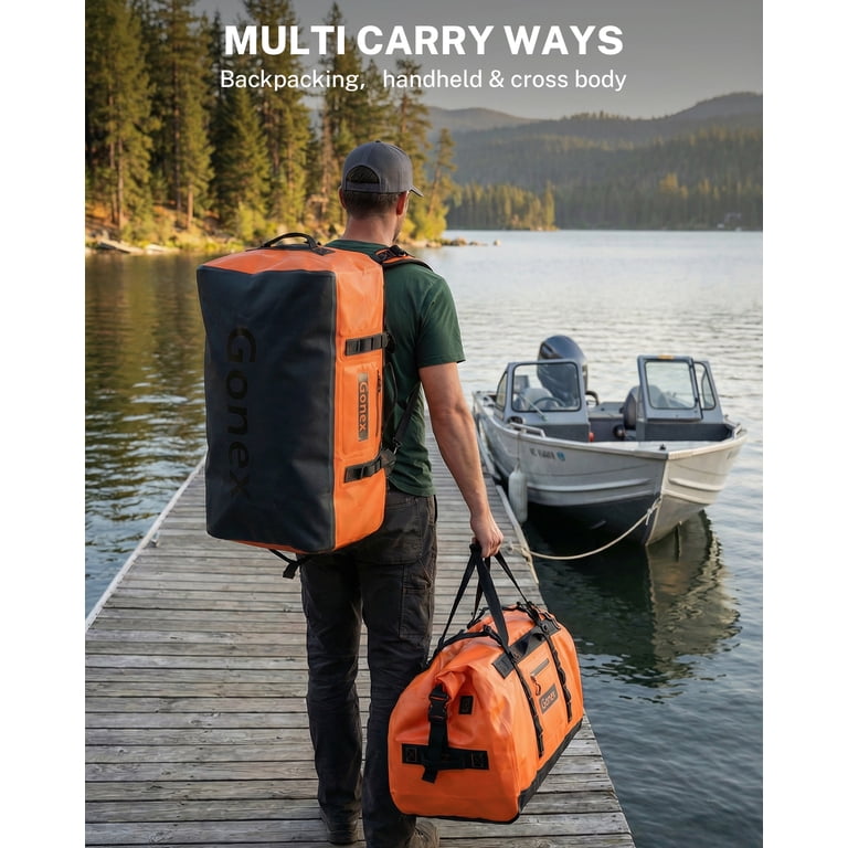 Gonex 120-Liter Waterproof Duffel Bag, Orange photo 4