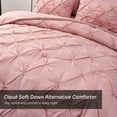 thumbnail image 3 of HAOK Queen Bed in a Bag Set 8 Piece-Pinch Pleat Down Alternative Comforter Set,Pink, 3 of 6