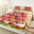 thumbnail image 3 of Feelyou 3D Love Heart Bed Sheets for Teens, Valentine's Day Gifts King Sheets, Funny Cartoon Style Sheet Set, Breathable Home Decor, 4-Piece, 3 of 7