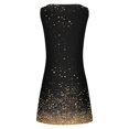thumbnail image 5 of ICHUANYI Clearance Women's Summer Printed Casual Sleeveless Round-Neck Long Dress(Black, S) ICHUANYI WER2023081017011, 5 of 5