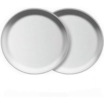 Stainless Steel Plates Set of 2, 8-inch Metal Dinner Plates for Kids Toddlers, Great for Self-feeding/Picnic/Outdoor Camping, Healthy & Non-toxic, Shatterproof & Dishwasher Safe