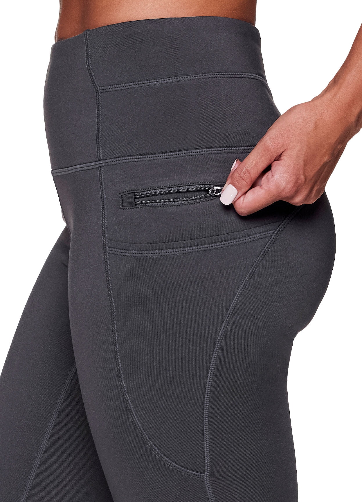 RBX Active Women's Full Length Fleece Lined Legging with Zipper