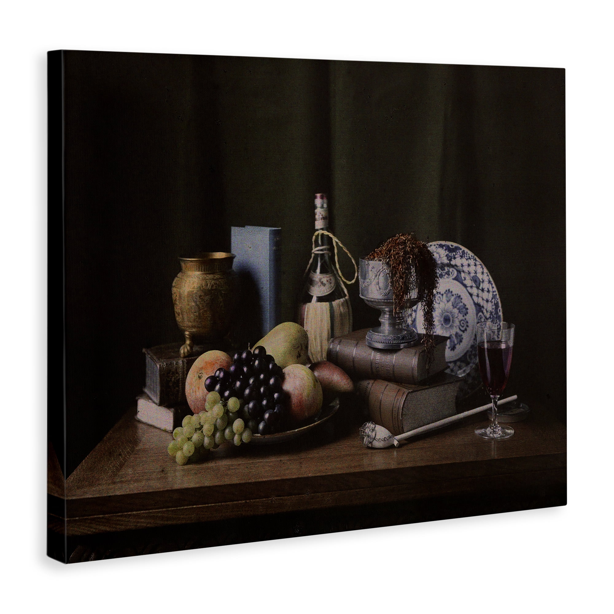 Stupell Industries Dark Vanitas Still Life Food & Beverage Photography Wrapped Canvas Art Print Wall Art, 20 x 16