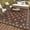 Peony Brown, variant on ZACOO 9'x18' Cross Motif Outdoor Rug, Waterproof UV Resistant Large Patio Mat for Deck RV, Dark Blue