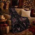 thumbnail image 3 of Mystical Moth Peony Floral Pattern, Mystical Celestial Art Scene, Warm Flannel Blanket for Sunroom and Reading Nook, Celestial Art Lovers Housewarming Gift, Celestial Home Decor, 3 of 9