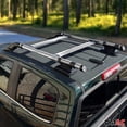 thumbnail image 3 of Top Roof Rack Side Rails for Nissan Frontier 2005-2021 Double Cab Gray Alu 4x, 3 of 12