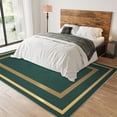 thumbnail image 3 of Rectangle Geometry Rug Emerald Green Rugs for Living Room Anti-Skid Easy Clean Hardwearing Washable Carpet for Bedroom Entryway Apartment 3x4ft, 3 of 6