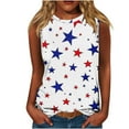 thumbnail image 2 of Tank Tops for Women under $5 Independence Day Sleeveless Round Neck Casual T-shirt Multicolor XL, 2 of 5