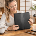 Mini Writing Notepad Leather Portfolio Binder 5 X 8 Mini Soft Padfolio A5 Business Legal ...