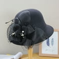 thumbnail image 2 of Chapeau Melon Petit pour Femme, Automne et Hiver, Fleurs, Rond, Décontracté, Style Bassin de Pêcheur, 2 of 2