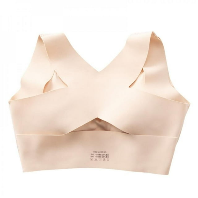 Humpback Corrected Seamless Latex Underwear Two-in-One Gathering Adjustable Front Buckle Underwireless Gather Bra New