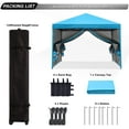 thumbnail image 4 of ABCCANOPY 10 ft x 10 ft Easy Pop up Outdoor Canopy Tent With Netting, Sky Blue, 4 of 6