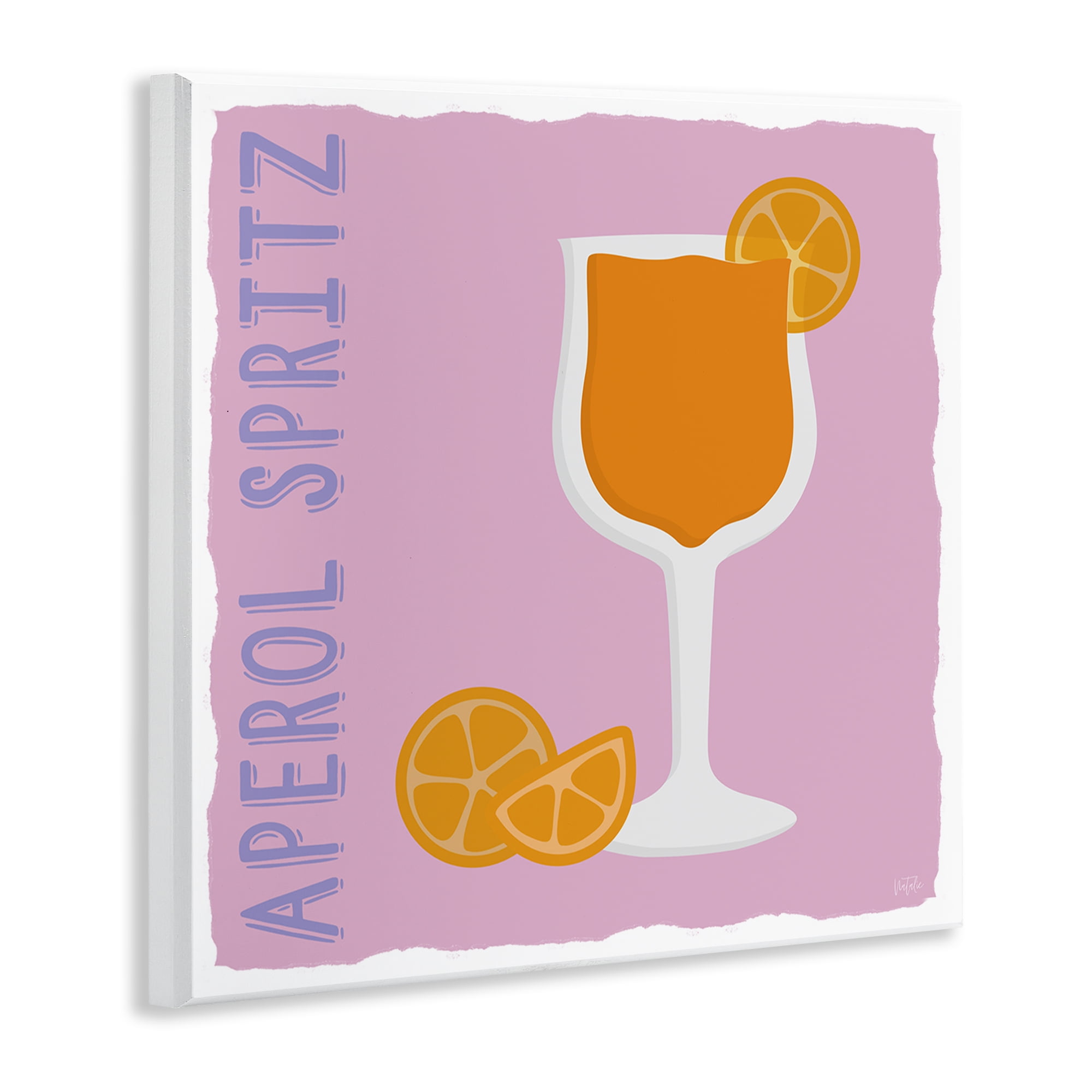 Stupell Industries Aperol Spritz Cocktail Food & Beverage Painting Unframed Art Print Wall Art, 12 x 12