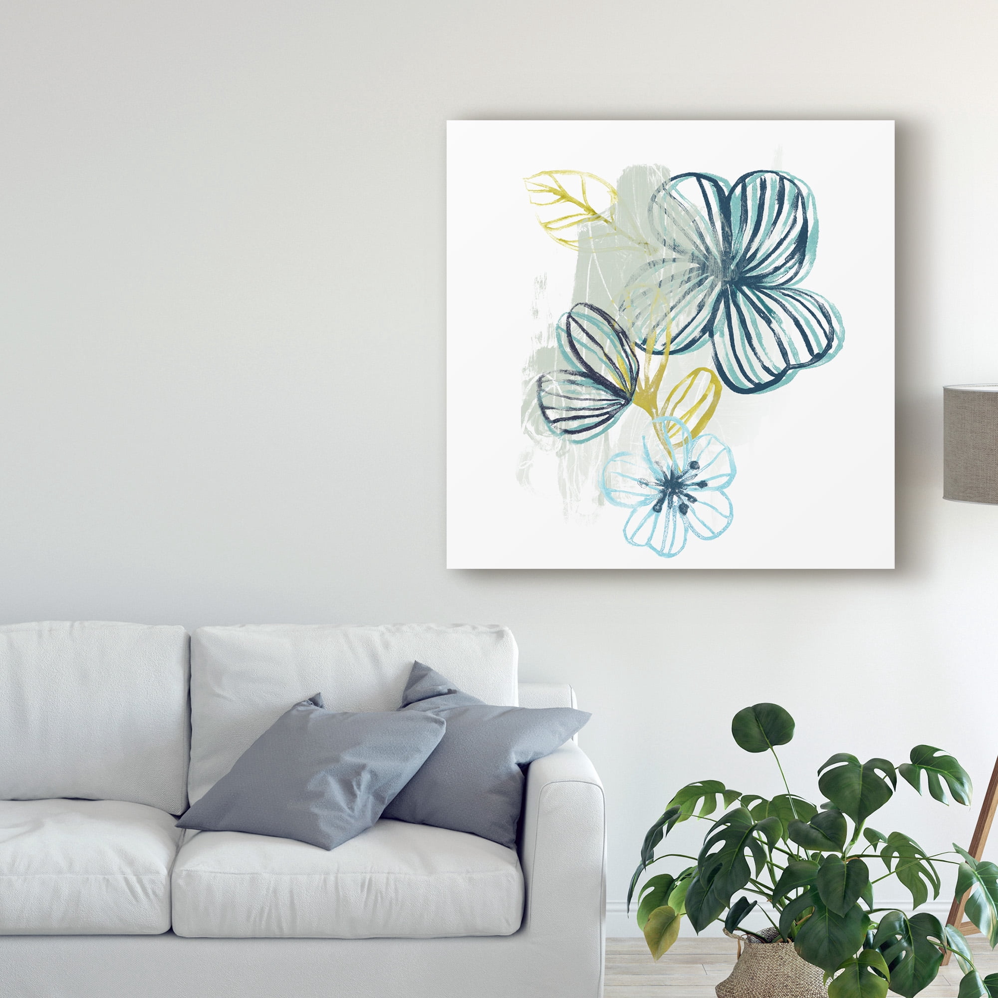 Floral Offset I' Canvas Art by June Erica Vess
