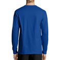 thumbnail image 5 of Hanes 6.1 oz. Tagless ComfortSoft Long-Sleeve Pocket T-Shirt (5596) Deep Royal Blue, XL, 5 of 5