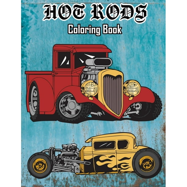 Hot Rods Coloring Book (Paperback)