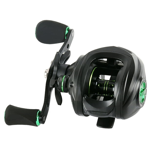 Tignapoo Left-Handed Metal Fishing Reel - High-Performance Baitcaster with 7.2:1 Gear Ratio, 4+1 Ball Bearings, and 5kg Drag Capacity for Smooth Casting and Enhanced Fishing Experience.