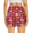 thumbnail image 4 of Uemuo Ho Funny Christmas Pattern Women's Athletic Shorts High Waisted Running Shorts with Liner Pockets Gym Elastic Workout Shorts-XX-Large, 4 of 9