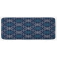 thumbnail image 1 of Snowflake Kitchen Mat, Winter Holiday Theme 8 Pointed Star Christmas Pattern, Plush Decorative Kitchen Mat with Non Slip Backing, 47" X 19", Sea Green Pale Blue, by Ambesonne, 1 of 1
