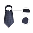 thumbnail image 2 of Corbata De Moño Con Lunares Corbata De Ascot Corbata De Fiesta Formal Para Hombre Azul Marino Talla única, 2 of 5