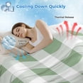 thumbnail image 3 of Sage Green Checkered Cooling Blanket, Lightweight Breathable Summer Throw Blanket with Double Sided Cold Effect, Green White Buffalo Plaid Picnic Beach Blankets Bed Sheet for Hot Sleepers 30"x40", 3 of 8