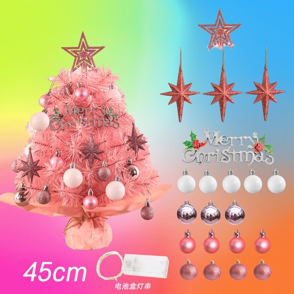 Cheapark Mini Christmas Tree, 20 Inch Office Desktop Decoration With Strap Accessories, Holiday Festive Decor