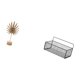 thumbnail image 5 of Escultura de hoja de metal abstracta nórdica y cesta colgante de pared, organizador, decoración creativa para el hogar, cocina, baño, sala de estar, m, 5 of 8