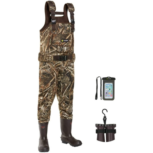 YOYO Chest Waders with Boot Hanger, Hunting Waders for Men YOYO MAX5 Camo  with 600G & 800G Insulation, Waterproof Cleated Neoprene Bootfoot Wader