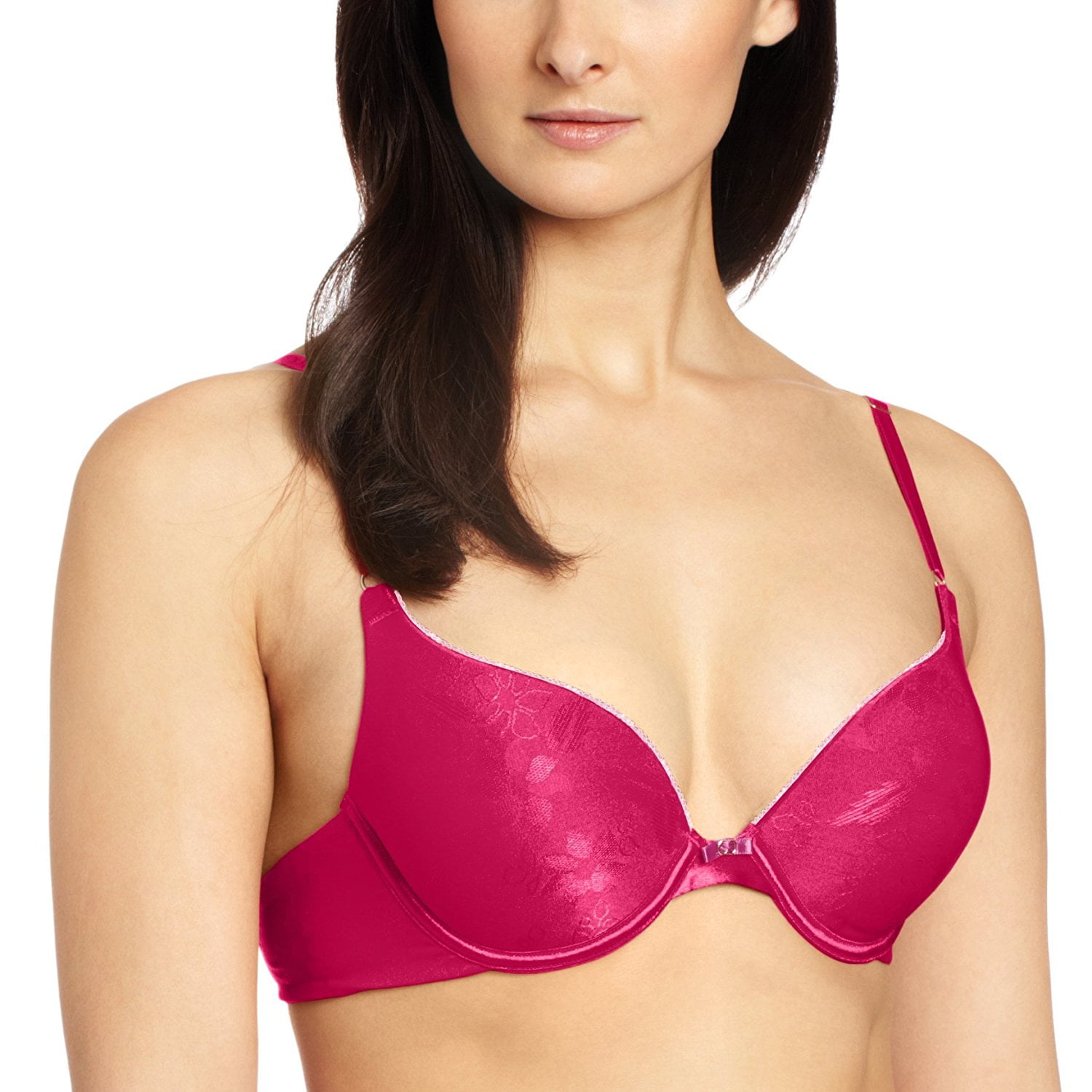 Lily of France Extreme Ego Boost Women`s Lace Push Up Bra, 36A, Gallahad Red  