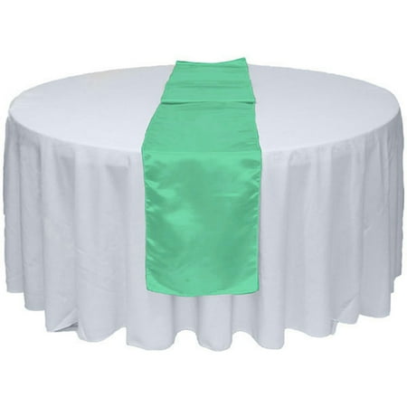 

Gowinex 10pcs Turquoise 12 x 108 Satin Table Runner Wedding Party