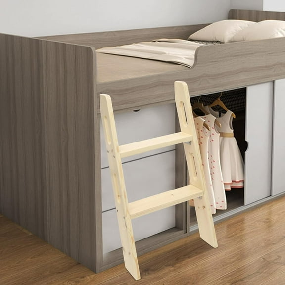 Universal Space-Saving Dormitory Step Ladder, Free Standing Bed Wooden Ladder, Removable Long Climb Ladder, 220lbs Load Capacity, Heavy Duty Ladder, Use for Home, (29.5in)