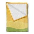 thumbnail image 2 of Abstract Soft Flannel Fleece Throw Blanket, Green and Yellow Colored Wavy Lines Curves Earth Inspired, Cozy Plush for Indoor and Outdoor Use, 70" x 90", Reseda Green Mustard, by Ambesonne, 2 of 5