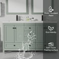 thumbnail image 4 of Eclife 60" Freestanding Double Sink Bathroom Vanity with Integrated Sink Top and Faucet, Hand Painted Bathroom Vanity Cabinet, Spacious Storage, 4 of 11