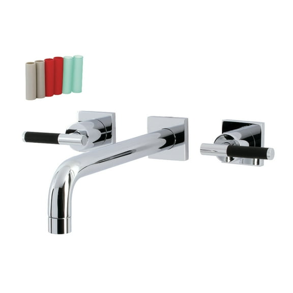 Kingston Brass KS6021CKL Kaiser Two-Handle Wall Mount Roman Tub Faucet, Polished Chrome