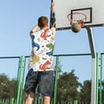 thumbnail image 5 of Honeii Dinosaur print basktball shirt for men and women, Unisex basketball jersey for Theme party-Large, 5 of 6