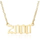 thumbnail image 1 of Collar con colgante de número de año de nacimiento de acero inoxidable con número dorado, collar de cumpleaños, joyería de cadena para mujeres y niñas, 1 of 6