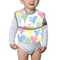thumbnail image 6 of Hirioo Hand Drawn Colored Hearts for Baby Waterproof Pocket Bib Adjustable Closed for Babies Toddlers with Large Pocket 6-24Months, 6 of 8