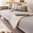 thumbnail image 2 of Lanola Modern Woven Cotton and Linen Sofa Cover for 1/2/3 Seater Non-Slip Herringbone Thick Corner Couch Cushion Covers, Multi-Use for Couches/Armchairs, Machine Washable, 2 of 8
