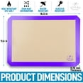 thumbnail image 7 of Zulay Kitchen Baking Mat 2 Pack Reusable Silicone Baking Sheet Nonstick - Purple, 7 of 7