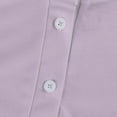 thumbnail image 5 of Kddylitq Women's Polo Shirts Long Sleeve 3-Button Cotton Cool Shirts Wicking Casual Business Collared Shirts Tops Light Purple 2XL, 5 of 5