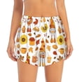 thumbnail image 4 of Lsque Gnomes Autumn Harvest Printed Women's Running Shorts with Liner Pockets,Elastic Quick Dry Workout Athletic Gym Yoga Shorts,Womens High Waist Shorts-Medium, 4 of 9