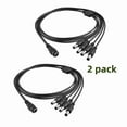 thumbnail image 5 of 3FT Exra Long 2 Pack 1 Female to 4 Male 5.5mm*2.1mm DC Power Splitter Cable, 1 to 4 Way DC Power Output Y Adapter Cable Cord for CCTV Cameras Router LED Light Strip and More (2), 5 of 7