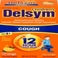 thumbnail image 2 of Delsym Children’s 12 hour Cough Relief Suppressant Liquids Medicine for Kids, Orange Flavor, 3 fl oz, 2 of 5