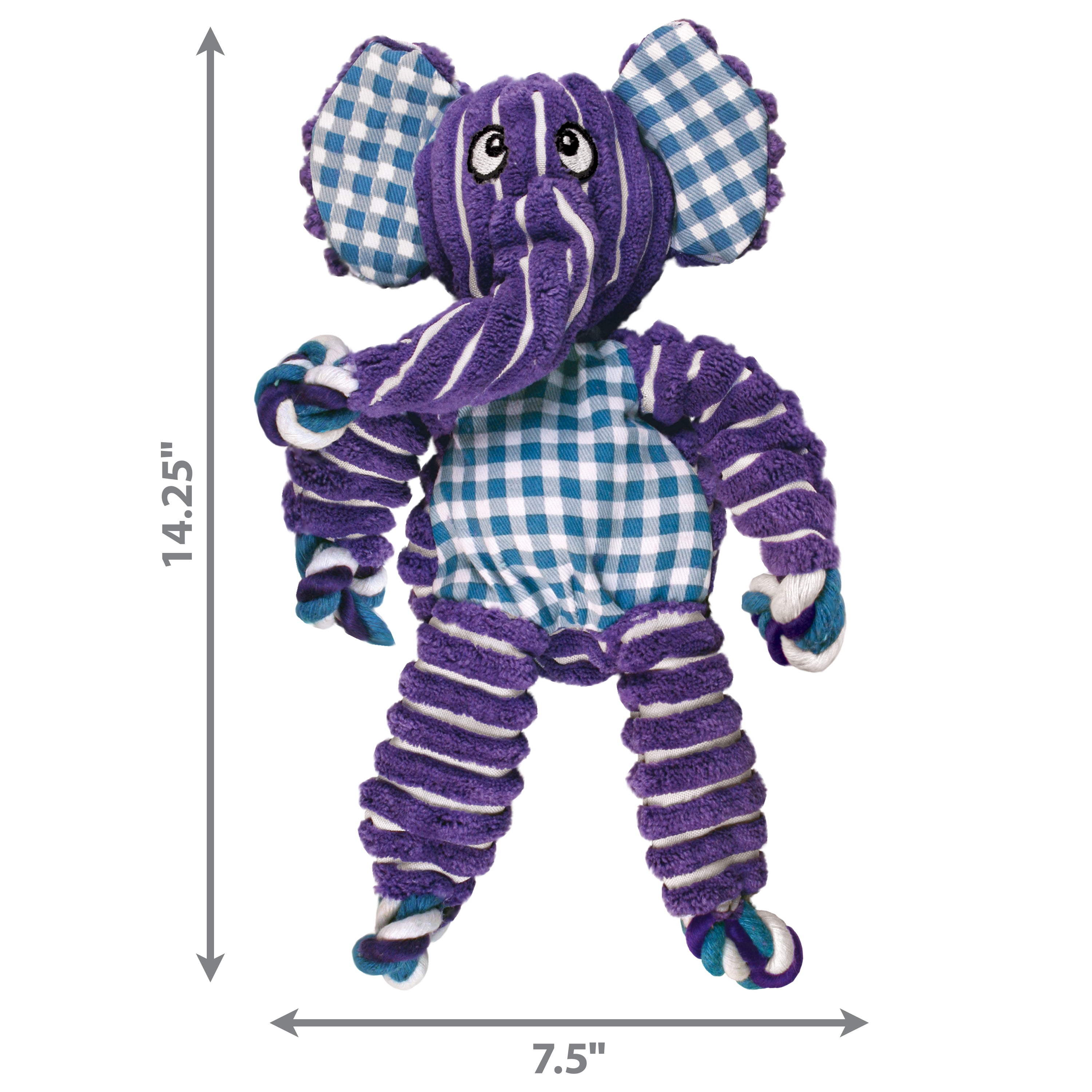 KONG® Floppy Knots Squeaker Dog Toy, Elephant, Medium/Large