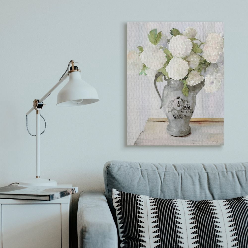 Stupell Industries White Hydrangea in French Country Pitcher Still Life Canvas Wall Art Design by Stellar Design Studio, 30" x 40"