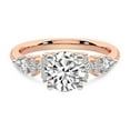thumbnail image 5 of IGI Certified 1 Carat Round Shape Lab Grown Diamond Engagement Ring | 14K Rose Gold | Josephine Four Prong Side Stone Diamond Ring | FG-VS1-VS2 Quality Friendly Diamonds, 5 of 7