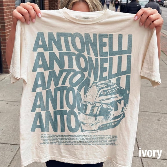 Kimi Antonelli Vintage F1 Shirt, Formula 1 Racing Graphic Tee, Grand Prix Motorsport Antonelli Fan Top