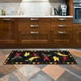 thumbnail image 3 of Ottomanson Machine Washable Non-Slip Rubberback Hot Peppers 2x5 Kitchen Runner Rug, 20" x 59", Black, 3 of 8