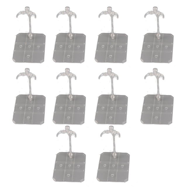 Anime Figure Stand, Figure Support Holder 10 Sets Acrylic Stability Easy Setting Transparent Durable for 6in Models