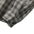 thumbnail image 5 of Zylanna Men's Button Down Shirts, Plaid Turndown Collar Long Sleeve Relax Fit Casual Tops for Men Gray, 5 of 8